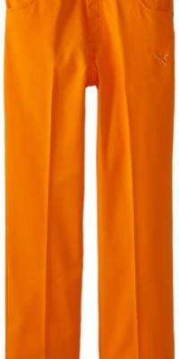 Puma Golf NA Boy's 5 Pocket Pant, Vibrant Orange, Small