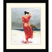 Beachside Stroll Framed Wall Art - 24W x 28H in.