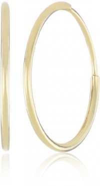 Duragold 14k Gold Endless Hoop Earrings (0.45 Diameter)