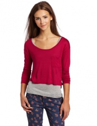 Jolt Juniors Long Sleeve Top, Brilliant Fuchsia, Large