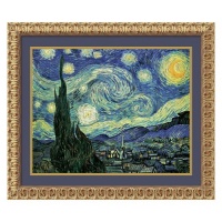 The Starry Night Framed Wall Art by Vincent van Gogh