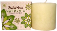 Stella Mare Gardenia Pillar Candle, 12 Ounce -- 1 each.