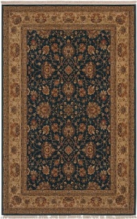 Area Rug 8x10 Rectangle Traditional Prussian Blue-Terra Cotta Color - Karastan Original Karastan Collection