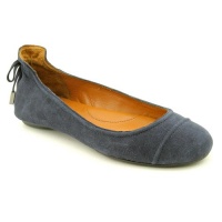 Calvin Klein Priya Womens Size 5.5 Blue Kid Suede Flats Shoes New/Display