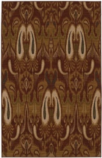 Area Rug 5x8 Rectangle Contemporary Salmon-Beige Color - Karastan Bellingham Collection