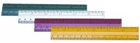 Charles Leonard Inc. 6 Plastic Ruler, Assorted Colors, 36 Count (9 Each Green/Red/Yellow/White) (80640)