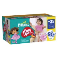 Pampers Easy Ups Girls Size 3T4T Value Pack, 90 Count