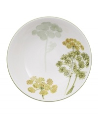 A natural for casual dining, the Althea Nova fruit dish by Villeroy & Boch features durable porcelain planted with delicate herbs for a look that's fresh from the garden.