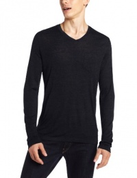 DKNY Jeans Men's Long Sleeve Viscose Wool V-Neck Kni