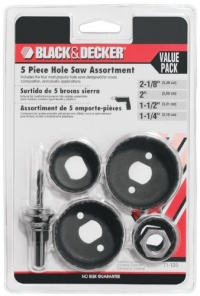 Black & Decker 71-120 5-Piece Hole Saw Assortment