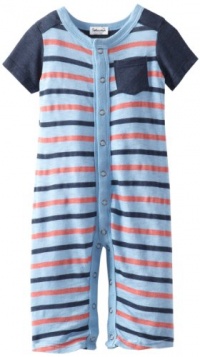 Splendid Littles Baby-Boys Newborn Nantucket Stripe Romper, Sky, 6-12 Months