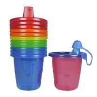 The First Years 6 Count Take & Toss Spill Proof Cups, 7 Ounce, Bonus Drip-Free Cap