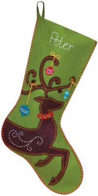 Dimensions Needlecrafts Felt Applique, Ornate Deer Stocking