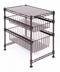 Seville Classics She05122 11-1/2-Inch by 17-1/2-Inch by 18-1/2-Inch Stackable Kitchen Cabinet Organizer