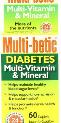 Multi-Betic Multi-Vitamin/Mineral/Antioxidant Tablets, Advanced Diabetic Formula, 60-Count Boxes (Pack of 2)