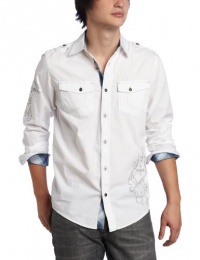 Modern Culture Men's Graphic Woven Button Down Shirt