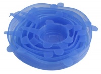 Super STRETCH Lids - Silicone Fit Lids 6-Pack - Blue