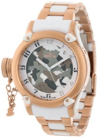 Invicta Women's 11527 Russian Diver Grey and Brown Camouflage Dial 18k Rose Gold Ion-Plated Stainless Steel Watch