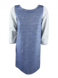 Stella Mccartney Womens Striped Keyhole Back Denim Dress