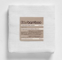 Little Rayon from Bamboo Muslin Washers, 6 Pack, White