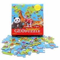 GeoPuzzle Animals - Educational Geography Jigsaw Puzzle (48 pcs)