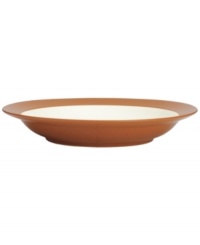 Make everyday meals a little more fun with Colorwave dinnerware from Noritake. Mix and match this versatile pasta bowl in terra cotta and white with other shapes and shades for a tabletop that's endlessly stylish.