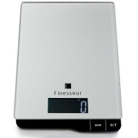 Finesseur Kitchen Scale - Digital Food Scale - High Precision Sensors - Slim Stylish Glass Design - Backlit LCD Display