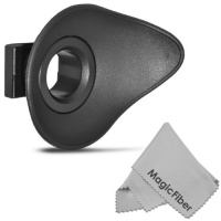 Rubber Eyepiece Eyecup for NIKON DSLR Cameras (D7000 D5100 D5000 D3200 D3100 D3000 D90 D80) plus Premium MagicFiber Microfiber Lens