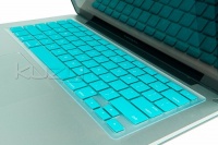 Kuzy - TEAL Hot Blue Keyboard Cover Silicone Skin for MacBook Pro 13 15 17 Aluminum Unibody (fits MacBook with or w/out Retina Display) MacBook Air 13-inch - Teal