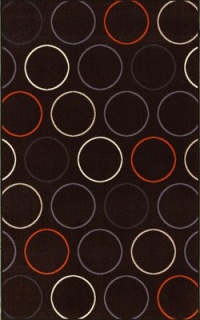 4-Ever Young Circle Chocolate Kids Rug Size: 4'5 x 6'9