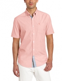 Original Penguin Men's End On End Woven Heritage Fit Short Sleeve Shirt