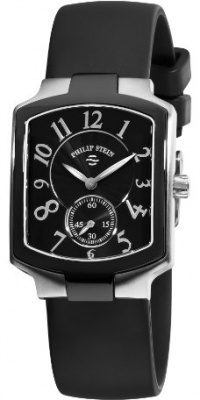 Philip Stein Women's 21TB-FB-RB Classic Black Rubber Strap Watch