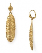 Statement earrings are a strong trend this season. This gold-tone pair from T Tahari captures the look with a bold, abstract design.