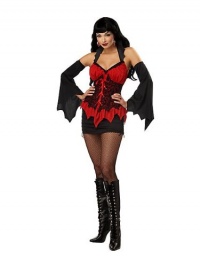 California Costumes Women's Glamour Vamp Costume,Red/Black,Large