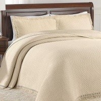 Lamont LBBD14301 Woven Jacquard Queen Bedspread Ivory