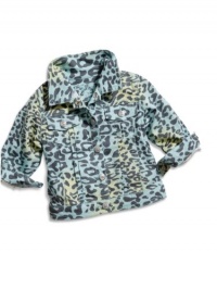 GUESS Kids Girls baby girl leopard-print jean jacket (12-24m), PRINT (24M)