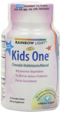 Rainbow Light Kids' One Multistars, 30 Chewable Tablets