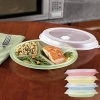 Collections Etc - Divided Microwave Plates With Lids