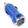 BIRUGEAR Metalic Blue 2-Port (2.1A Output 10W) USB Car Charger Adapter for HTC Windows Phone 8X 8S LTE