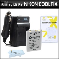 Battery And Charger Kit For Nikon P100 P500 P510 P520 Digital Camera Includes Extended (1100 Mah) Replacement Nikon EN-EL5 Battery + AC/DC Rapid Charger + LCD Screen Protectors + ButterflyPhoto MicroFiber Cleaning Cloth