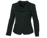 Jones New York Women's Chalk Stripe Button Front Jacket