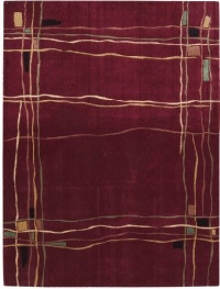 Nourison Parallels PR01 Rug - Red Size - 5.6 x 7.5 ft.