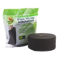 Duck Brand 1285244 No-Itch 3-Inch by 25-Feet Pipe Wrap Insulation for Hot or Cold Pipes