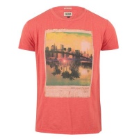 Tommy Hilfiger Mens Ramone Printed T-Shirt Rose Large