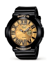 Baby-G 3D Black and Gold Oversized Watch, 43.6mm