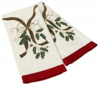 Lenox Holiday Nouveau 2-Piece Kitchen Towel Set, Ivory