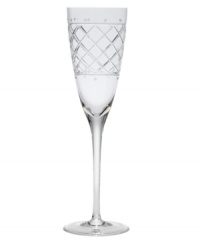 An intricate bias check pattern on crystal adds sparkling sophistication to an elegant evening. (Clearance)