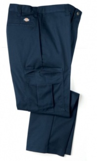 Dickies Occupational Workwear 2112372NV 36x32 Polyester/ Cotton Relaxed Fit Men's Premium Industrial Cargo Pant with Straight Leg, 36 Waist Size, 32 Inseam, Navy Blue