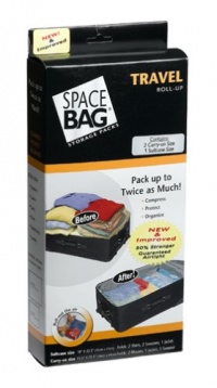 Space Bag BRS-9112ZG Travel Roll-Up Bags, 2 Carry-On and 1 Suitcase Size Bags