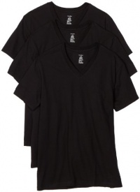 Calvin Klein Men's Basic V-Neck T-Shirt, Black, Large , 3-Pack